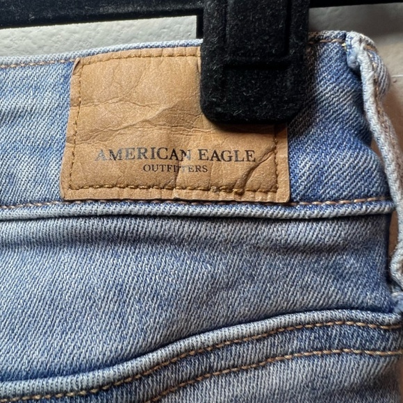 American Eagle Women's Super Super Stretch Jegging Jeans Light Blue Denim Size 4 - Picture 10 of 12